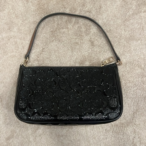 Coach Black Embossed Leather Bag - Picture 3 of 5